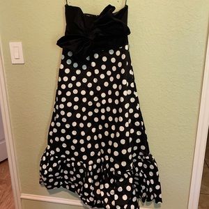 Brand new with tags strapless bow polkadot dress